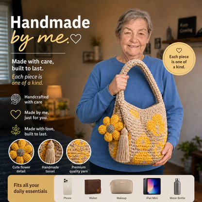 Crochet Flower Bag by Edna
